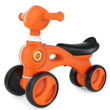 锋达玩具 儿童四轮滑步车平衡车无脚踏助步车溜溜车玩具 四轮学步车滑步车 橙色