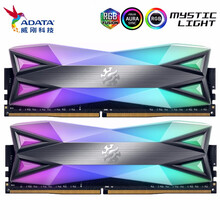 威刚（ADATA）RGB灯条龙耀D60 DDR4台式机内存条套条 3200 3600 8G/16G 【16G （8G*2）套条[精选] 3200 频率