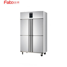 法博（Fabo）四六门商用厨房冰箱 立式双温冰柜四开门不锈钢商用冷藏冷冻柜保鲜柜上玻璃陈列柜 BCD-1.2米四门双温1200*710*1940