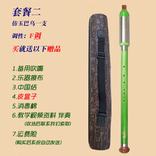 傣艺竖吹巴乌小学生初学入门 套餐二:竖吹仿玉F调巴乌+皮盒+