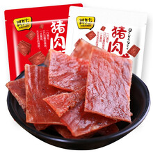 其妙蜜汁猪肉脯自然片 特产肉类熟食传统小吃风干肉干肉脯即食休闲零食 香辣猪肉脯100g