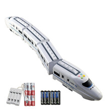 儿童大号动车高铁和谐号火车玩具男孩电动小火车轨道车模型 84厘米升级版万向音乐故事和谐号 四节车厢 普通电池版