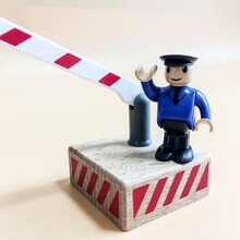 儿童小孩玩具停车场栏杆玩具收费亭玩具模型合金车模搭配场景儿童交通闸道玩具