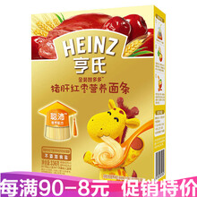 亨氏婴儿面条宝宝营养辅食儿童直线粒粒面 猪肝红枣面336g