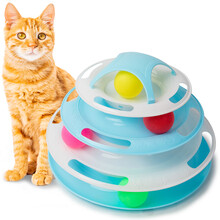 疯狂的主人 宠物猫玩具四层猫转盘逗猫自嗨幼猫猫咪玩具
