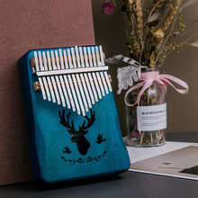 卡西达拇指琴卡林巴琴乐器手指琴kalimba拇指琴手指拇指琴手琴 【】【护手】蓝色驯鹿+礼包+教程