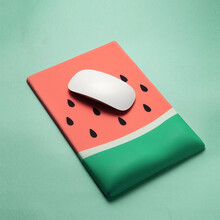小熊堂 西瓜鼠标垫柔软护腕手托可爱创意女生办公加厚手腕垫韩萌物ins 西瓜鼠标垫
