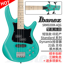 IBANEZ依班娜 电贝司Bass电贝斯SRMD200 205短弦长款 印尼产进口女生儿童款 5弦4 SRMD200K-AQG 水色绿