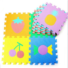 明德 厂家直发 字母拼图泡沫地垫宝宝爬行垫爬爬垫拼接地板垫子卧室防滑垫30*1.0cm 水果 18片+边条 30*30*1.0cm / 26片装