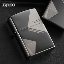 zippo打火机黑冰镜面煤油防风150艺术空间 美国原装芝宝送礼男士礼物 黑冰魔幻