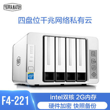 铁威马（TERRA MASTER）F4-221 4盘位nas网络存储 私有云盘 千兆存储服务器 48TB(企业级硬盘12T*4)