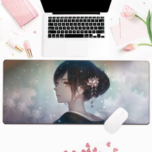 镇魂歌 鼠标垫超大号女生卡通动漫游戏周边二次元可爱加厚锁边网吧键盘垫笔记本个性定制订制办公电脑桌垫 依恋 500x1000x4mm