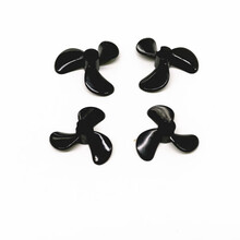 适用于三叶桨 PC材质船模螺旋桨 全浸桨 塑胶桨遥控电动船改装DIY打窝船 28MM(孔径3MM) 正桨