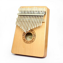 拇指琴卡林巴琴17音手指琴初学者猫爪琴卡灵巴琴五指kalimba 17音深木色-天籁之音+