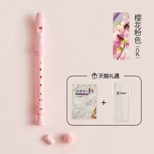 天鹅德式竖笛儿童小学生入门初学练习 【8孔竖笛粉色+收纳袋+指法说明+清洁棒】