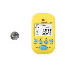 美妙斯 迷你节拍器乐器通用电子节拍器钢琴节拍器吉他小提琴古筝跑步便携专业节拍器 【拍立减】M50柠檬黄+原装电池1粒