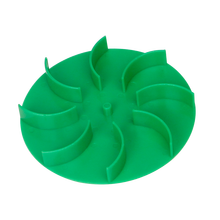 迪宝乐电子积木风叶零件三叶四叶水轮儿童科普手工风扇飞碟零配件DIY玩具  绿色水轮