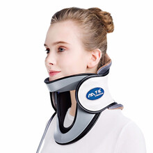 罗脉充气颈椎牵引器颈托护颈椎医用矫正支撑支架固定器护脖子前倾矫正器治疗仪吊颈椎拉伸器劲椎护颈套带家用 升级款