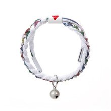 猫咪铃铛猫咪配饰民族风猫铃铛可调节彩色棉织猫咪项圈猫猫小型犬铃铛饰品 编织彩色（18-32cm）