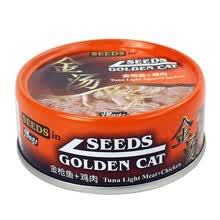 惜时seeds小金汤猫罐头 成猫幼猫湿粮鱼肉罐头营养猫咪零食 金枪鱼+鸡肉 单罐80g