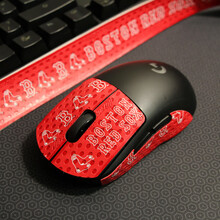 鼠标防滑贴 鼠标防滑贴片 GPW蜥蜴皮罗技EC2毒蝰吸汗手胶903等裁剪 红 红袜队限定 1.1mm