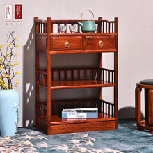 比艺 红木家具缅甸花梨（学名：大果紫檀）新中式茶水柜实木茶几客厅边柜小型茶台茶桌边桌餐厅边柜 茶水柜尺寸：55*32*83（cm）