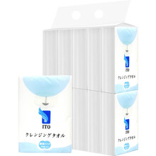 日本ITO洗脸巾 纯棉干湿两用一次性洁面巾卸妆棉柔巾美容面巾化妆棉 便携装洁面巾10包/提