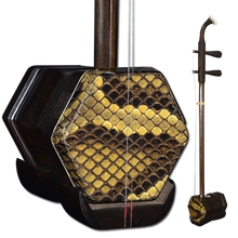 长尧牌红木二胡乐器初学演奏考级表演成人儿童苏州民族黑紫檀胡琴 古夷苏木-红木原色抛光二胡+配件