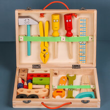 2021生日礼物拧螺丝组装拆卸修理工具箱4岁6儿童玩具套装男孩宝宝动手拼装旗舰官方专卖 彩色表情工具箱【35PCS】