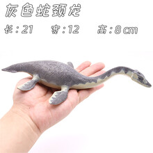 鱼龙模型 海底沧龙模型海王龙蛇颈龙鱼龙滑齿鱼玩具海霸龙海洋恐龙 灰色蛇颈龙