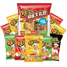 好丽友 呀土豆薯条70g*6包休闲膨化零食小吃好有趣土豆厚片大礼包 滋香烤鸡味70gX3包