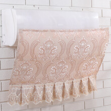 蒂朵 空调挡风板 格力海尔空调风口防直吹壁挂式防风帘 通用遮风冷气导风器 开机不取月子婴幼儿挡风板 优雅咖 93*45（不含花边长度)