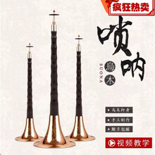 唢呐乐器全套初学者成人演奏乌木D调降B调民间喇叭乐器 优选乌木大G调+六大