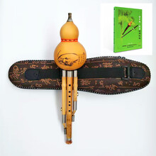 云南天然葫芦丝乐器降B调c调胡芦丝儿童学生成人初学者入门零基础 金丝楠竹C调+皮盒+教程书