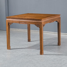 艺铭天下红木家具非洲鸡翅木（学名：非洲崖豆木）全实木正方形八仙桌中式仿古餐桌方桌椅组合餐厅棋牌桌d 八仙桌：长98*宽98*高80cm