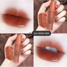 韩国3ce云朵唇釉新品哑光雾面丝绒口红女immanence铁锈红speak up送女友 粗管#TAWNY RED