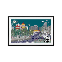 维格列艺术 艺术家 Rob Pepper 2019年作品 版画《锦江故事-成都》现代简约客厅装饰画 版画1060×600mm 原画仅此一幅下单前请联系客服是否已售出