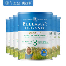 澳洲原装进口 贝拉米(Bellamy's) 有机幼儿配方奶粉 3段(12月以上) 900g/罐 6罐箱装