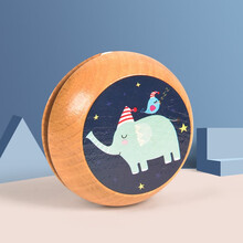儿童木质悠悠球卡通动物回旋溜溜球男孩女孩幼儿园益智经典怀旧玩具生日礼物 大象款