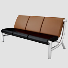 排椅机场椅连排椅三人位大粗钢管等候椅会客办公沙发茶几长椅候诊椅妇幼保健院沙发医院大厅牙科沙发 三人位 红色