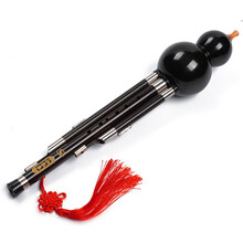 相思鸟(LOVEBIRD) 葫芦丝乐器 全乌木白铜梅花扣b调三音降B调葫芦丝 民族管弦乐器专业演奏考级 XS2050