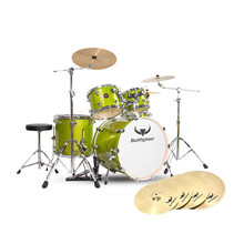 斗牛士（Bullfighter） 架子鼓演奏家列爵士鼓儿童成人演出考级五鼓三镲四镲 原装套鼓+黄铜打点擦片四片装