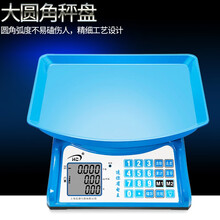 花潮（HC）电子秤商用公斤台秤计价秤称重台秤30KG超市水果店快递 便携一体 天蓝色