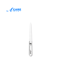 阿嚓热 死皮叉去指甲死皮推不锈钢去角质铲子修甲美甲工具套装 9cm锉