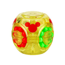 魔方教室 小魔豆汉堡魔方 存钱罐 指尖陀螺 烧脑玩具 抖音网红 儿童脑力智力开发成人减压多彩配色 魔豆魔方（彩盒）透明黄