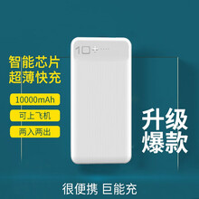 索猫 移动电源手机充电宝10000mAh/毫安时超薄小巧便携大容量 5V/2.1A快充华为小米苹果 【W100】超薄标准版白色