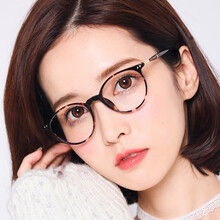 女式平光变色防紫外线眼镜防辐射防蓝光眼镜女圆形网红 图片色