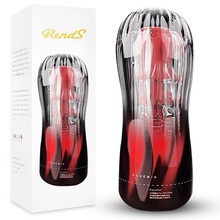 RENDS日本男用手动飞机杯负压夹吸便携男性慢玩自慰器性玩具 成人情趣用品 狂幻红【紧致夹吸】