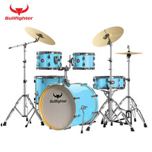 Bullfighter斗牛士探险家架子鼓成人儿童初学考级专业演奏爵士鼓3镲4镲打击乐器 天空蓝