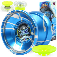 奥迪双钻 悠悠球玩具儿童溜溜球 悠拳英雄回旋悠悠球火力少年王悠悠绳配件润滑油线KK轴承绳子悠悠挂 高端金属球带侧轴-破空